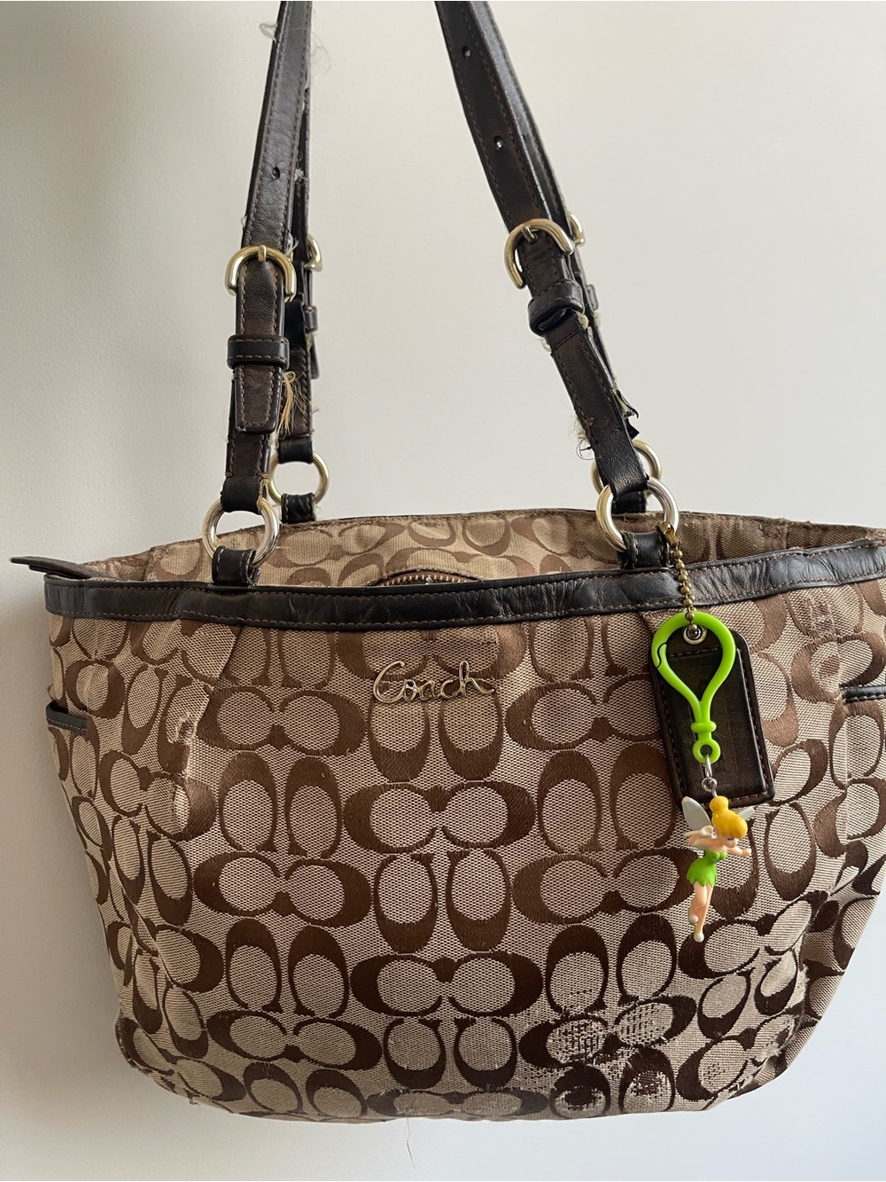 Coach Optic Signature Brown Jacquard Tote Shoulder Bag Y2K Project